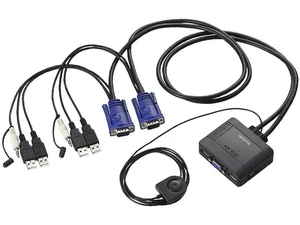 ELECOM KVM switch USB VGA speaker Hand switch 2 units Audio switching KVM-KUS (Japan Import) ELECOM KVM switch USB VGA speaker Hand switch 2 units Audio switching KVM-KUS (Japan Import)