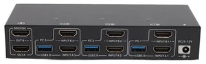 4K Dual Monitor KVM Switch, 2 Monitors 3 Computers 4K 144Hz USB 2.0 Extended Display KVM Switcher with 4 USB Ports and Multiple Cables (US Plug) 4K Dual Monitor KVM Switch, 2 Monitors 3 Computers 4K 144Hz USB 2.0 Extended Display KVM Switcher with 4 USB Ports and Multiple Cables (US Plug)