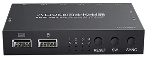 8 Ports USB Synchronizer DNF Keyboard Mouse USB Shared Display Synchronization Controller KVM Switcher Black 8 Ports USB Synchronizer DNF Keyboard Mouse USB Shared Display Synchronization Controller KVM Switcher Black