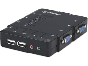 4 Port KVM Switch Audio & Microphone Functionality with USB Support for Managing Multimedia Systems on Computer & PC 151269 4 Port KVM Switch Audio & Microphone Functionality with USB Support for Managing Multimedia Systems on Computer & PC 151269