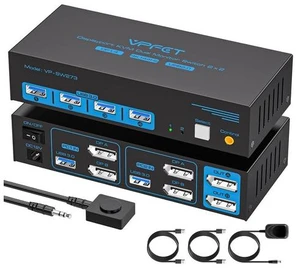 4K@144Hz KVM Switch 2 Monitors 2 Computers Display Port 8K@60Hz USB 3.0 KVM Switch Dual Monitor for 2 Computers Share 2 Monitors and 4 USB Devices Support Extended/Copy Mode with Desktop Controller 4K@144Hz KVM Switch 2 Monitors 2 Computers Display Port 8K@60Hz USB 3.0 KVM Switch Dual Monitor for 2 Computers Share 2 Monitors and 4 USB Devices Support Extended/Copy Mode with Desktop Controller