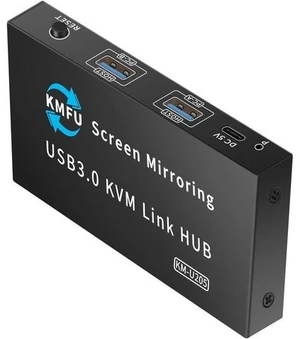 USB3.0 KVM Switching for 2 Computers Metal Keyboards Mouse Sharing Device with Fast Data Transfer USB3.0 KVM Switching for 2 Computers Metal Keyboards Mouse Sharing Device with Fast Data Transfer
