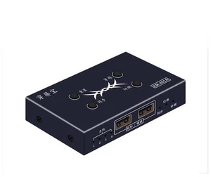Multi-Port USB Synchronizer - Keyboard Mouse Shared Display Synchronization Controller, KVM Metal Switcher Black, for Game Tudios, Security/Stock Market Surveillance, Offices(4 Ports) Multi-Port USB Synchronizer - Keyboard Mouse Shared Display Synchronization Controller, KVM Metal Switcher Black, for Game Tudios, Security/Stock Market Surveillance, Offices(4 Ports)