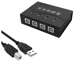 4/8/16/32 Ports USB Synchronizer/Sharer - USB Keyboard Mouse Sync Controller, KVM Switch/Distributor, DNF Multi Open Game Control Synchronizer, for Game Studios, Offices(4 Ports)