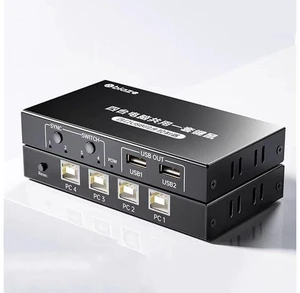 4-Port USB Synchronizer/Sharer - KVM Switch, 1 in 4 Out Multi-Opening USB Keyboard Mouse Sync Controller, DNF Game Distributor, for Stock Market Surveillance, Offices 4-Port USB Synchronizer/Sharer - KVM Switch, 1 in 4 Out Multi-Opening USB Keyboard Mouse Sync Controller, DNF Game Distributor, for Stock Market Surveillance, Offices