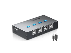 4 Ports USB Synchronizer - KVM Switch/Distributor, DNF Keyboard Mouse Shared Display Synchronization Controller, Supports Windows, Vista, Mac, OS Systems 4 Ports USB Synchronizer - KVM Switch/Distributor, DNF Keyboard Mouse Shared Display Synchronization Controller, Supports Windows, Vista, Mac, OS Systems