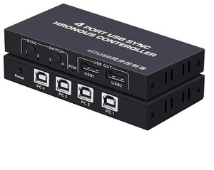 USB Synchronizer 4-Port Mouse and Keyboard SynchronizerKVM Switch Windows/Linux/Android/MAC Synchronizer-Switch-Controller USB Synchronizer 4-Port Mouse and Keyboard SynchronizerKVM Switch Windows/Linux/Android/MAC Synchronizer-Switch-Controller