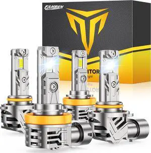 FAHREN H11 9005 Light bulbs combo, 110000LM 13X Super Bright H9 H8 HB3 off-Road Use or Fog light Bulbs, 6500k White Non-Polarity Plug and Play, Pack of 4 FAHREN H11 9005 Light bulbs combo, 110000LM 13X Super Bright H9 H8 HB3 off-Road Use or Fog light Bulbs, 6500k White Non-Polarity Plug and Play, Pack of 4