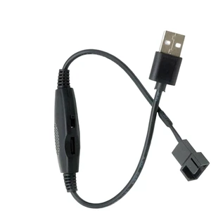 Case Fan Adapter USB to PWM Converter Connector,30CM Case Fan Adapter USB to PWM Converter Connector,30CM