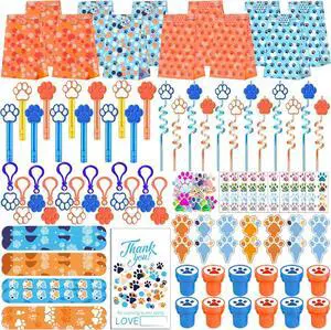 220PCS Blue and Orange Dog Paw Print Party Favors for Kids Theme Birthday Party Favors Decorations Supplies Goodie Bag Stuffer Pinata Filler Birthday Gifts 220PCS Blue and Orange Dog Paw Print Party Favors for Kids Theme Birthday Party Favors Decorations Supplies Goodie Bag Stuffer Pinata Filler Birthday Gifts
