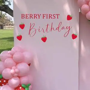 Berry First Birthday Wall Decal - Sweet One Birthday Party Decoration,Berry First Birthday Sticker,Strawberry 1st Party Supplies for Girls Berry First Birthday Wall Decal - Sweet One Birthday Party Decoration,Berry First Birthday Sticker,Strawberry 1st Party Supplies for Girls