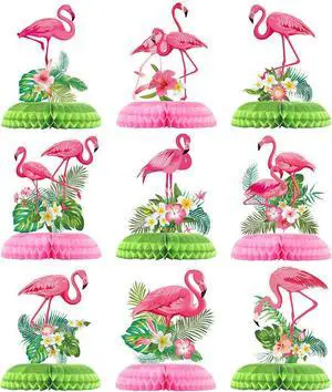 Funtery 9 Pcs Flamingo Centerpieces for Tables Hawaii Luau Honeycomb Centerpieces Flamingo Party Decorations Tropical Aloha Party Table Topper for Kid Birthday Party Supplies Table Decoration Funtery 9 Pcs Flamingo Centerpieces for Tables Hawaii Luau Honeycomb Centerpieces Flamingo Party Decorations Tropical Aloha Party Table Topper for Kid Birthday Party Supplies Table Decoration
