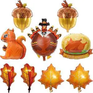9 PCS Fall Balloons Thanksgiving Mylar Foil Balloons Turkey Squirrel Maple Leaf Pine Cones Balloon Harvest Autumn Party Supplies for Birthday Baby Shower Thanksgiving fall Decorations 9 PCS Fall Balloons Thanksgiving Mylar Foil Balloons Turkey Squirrel Maple Leaf Pine Cones Balloon Harvest Autumn Party Supplies for Birthday Baby Shower Thanksgiving fall Decorations