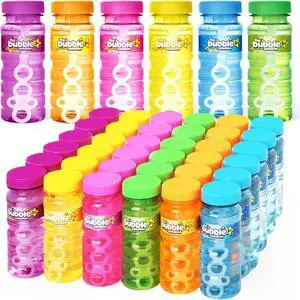 Shemira 48 Pcs Bubble Bottles with Wand, Bubble Party Favor Supply for Summer Indoor & Outdoor Activities, 4 OZ Bubble Solution Summer Toy in 6 Colors, Party Favor & Birthday Party Supplies Shemira 48 Pcs Bubble Bottles with Wand, Bubble Party Favor Supply for Summer Indoor & Outdoor Activities, 4 OZ Bubble Solution Summer Toy in 6 Colors, Party Favor & Birthday Party Supplies