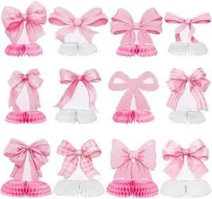 12 Pcs Pink Bow Party Honeycomb Centerpieces Pink Bow Table Centerpieces Coquette Theme Birthday Decorations Bow Party Decorations for Birthday Bachelorette Wedding Mothers Day Party Supplies 12 Pcs Pink Bow Party Honeycomb Centerpieces Pink Bow Table Centerpieces Coquette Theme Birthday Decorations Bow Party Decorations for Birthday Bachelorette Wedding Mothers Day Party Supplies