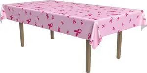 Pink Ribbon Tablecover Party Accessory (1 Count) (1/Pkg) 54 in x 108 in Pink Ribbon Tablecover Party Accessory (1 Count) (1/Pkg) 54 in x 108 in