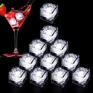 Light Up Ice Cubes for Drinks,96 PCS White LED Ice Cubes Liquid Activated, Glow in The Dark Waterproof Ice Cubes for Home Bar Supplies Summer Party Wedding Decor Light Up Ice Cubes for Drinks,96 PCS White LED Ice Cubes Liquid Activated, Glow in The Dark Waterproof Ice Cubes for Home Bar Supplies Summer Party Wedding Decor