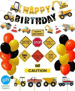 Construction Birthday Party Supplies Dump Truck Party Decorations Kits Set for Kids Birthday Party 51 pack Construction Birthday Party Supplies Dump Truck Party Decorations Kits Set for Kids Birthday Party 51 pack