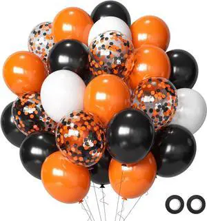 Halloween Balloons Black Orange Balloons Set, 50Pcs 12inch Black White Orange Confetti Latex Balloon Halloween Balloon for Celebration Party Bar Anniversary Graduation Decoration Halloween Balloons Black Orange Balloons Set, 50Pcs 12inch Black White Orange Confetti Latex Balloon Halloween Balloon for Celebration Party Bar Anniversary Graduation Decoration