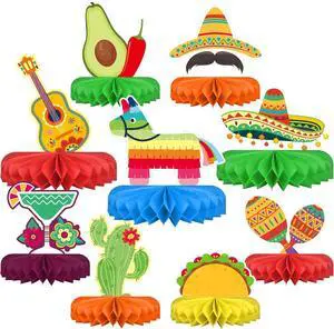 Fiesta Party Decorations - Authentic Mexican Themed Honeycomb Centerpiece for Cinco De Mayo, Taco Parties, Birthdays & Day of the Dead Celebrations Fiesta Party Decorations - Authentic Mexican Themed Honeycomb Centerpiece for Cinco De Mayo, Taco Parties, Birthdays & Day of the Dead Celebrations