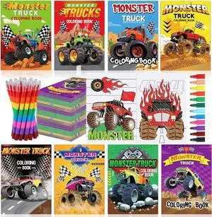 Funrous 24 Set Monster Truck Coloring Books Bulk with 24 Stacking Crayons Monster Truck Party Favors Activity Books Classroom Gifts for Themed Birthday Gift Reward Prize Party Supplies Funrous 24 Set Monster Truck Coloring Books Bulk with 24 Stacking Crayons Monster Truck Party Favors Activity Books Classroom Gifts for Themed Birthday Gift Reward Prize Party Supplies