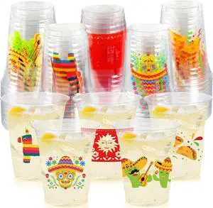 100Pcs Fiesta Cups,12 OZ Plastic Disposable Clear Mexican Cups for Cinco De Mayo Drinkware Party Supplies Fiesta Taco Birthday Party Decorations, 5 Designs 100Pcs Fiesta Cups,12 OZ Plastic Disposable Clear Mexican Cups for Cinco De Mayo Drinkware Party Supplies Fiesta Taco Birthday Party Decorations, 5 Designs