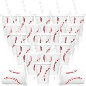 Domensi 20 Pieces Plastic Baseball Cups Reusable Cute Party Plastic Cups 16 oz Sports Party Gifts for Baseball Game Sport Theme Decoration Birthday Supplies Domensi 20 Pieces Plastic Baseball Cups Reusable Cute Party Plastic Cups 16 oz Sports Party Gifts for Baseball Game Sport Theme Decoration Birthday Supplies