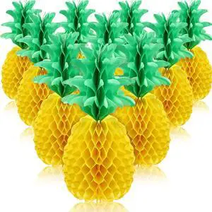 Blulu 12 Pieces 14 Inch Pineapple Party Decoration Honeycomb Centerpieces Pineapple Tissue Paper Centerpieces Table Decorations for Hawaiian Luau Party Birthday Wedding Home Favor Blulu 12 Pieces 14 Inch Pineapple Party Decoration Honeycomb Centerpieces Pineapple Tissue Paper Centerpieces Table Decorations for Hawaiian Luau Party Birthday Wedding Home Favor