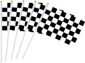 Racing Checkered Flag Pennant Banner, 50 Pack, Black & White, Decorations for Race Car Party & Sport Events Racing Checkered Flag Pennant Banner, 50 Pack, Black & White, Decorations for Race Car Party & Sport Events