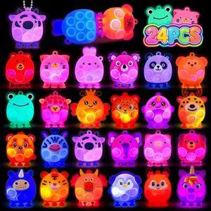 ChildFun Party Favors for Kids, 24 PCS Light UP 3D Animal Suction Pop Fidget Toys, Glow in The Dark Party Supplies, Goodie Bags Stuffers for Kids, Pinata Stuffers, Suction Toys for Toddler ChildFun Party Favors for Kids, 24 PCS Light UP 3D Animal Suction Pop Fidget Toys, Glow in The Dark Party Supplies, Goodie Bags Stuffers for Kids, Pinata Stuffers, Suction Toys for Toddler