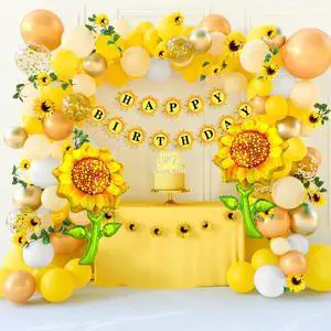 TUPARKA Sunflower Birthday Party Decorations Kit Sunflower Banner Yellow Balloon Arch Sunflower Vine Sunflower Heads Table Covers Cake Toppers 146 Pack Sunflower Party Supplies for Baby Shower Décor TUPARKA Sunflower Birthday Party Decorations Kit Sunflower Banner Yellow Balloon Arch Sunflower Vine Sunflower Heads Table Covers Cake Toppers 146 Pack Sunflower Party Supplies for Baby Shower Décor