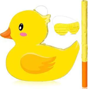 Aoriher Duck Piñata Birthday Party Supplies Piñata with Yellow Blindfold for Party Favor Birthday Decorations Aoriher Duck Piñata Birthday Party Supplies Piñata with Yellow Blindfold for Party Favor Birthday Decorations