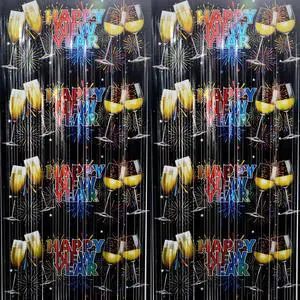 GOER Foil Curtain Backdrop for New Year Eve Party Decorations| Metallic Tinsel New Year Theme Photo Booth Props (5 Pcs) GOER Foil Curtain Backdrop for New Year Eve Party Decorations| Metallic Tinsel New Year Theme Photo Booth Props (5 Pcs)