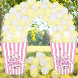 Sosation 2 Pack Giant Popcorn Box Prop Cardboard Stand up with Balloons Movie 3D Popcorn Bucket Decoration Large Carnival Circus Decorations Arch Kit for Movie Night Themed Birthday Party (Pink) Sosation 2 Pack Giant Popcorn Box Prop Cardboard Stand up with Balloons Movie 3D Popcorn Bucket Decoration Large Carnival Circus Decorations Arch Kit for Movie Night Themed Birthday Party (Pink)