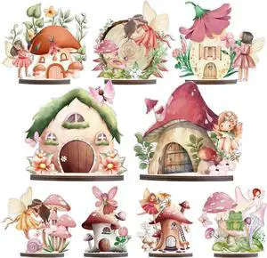 Wooden Fairy Party Decorations - 9PCS Wood Fairy Table Sign Decor Forest Baby Shower Centerpieces Flower First Birthday Decoration Supplies Enchanted Party Table Topper Wooden Fairy Party Decorations - 9PCS Wood Fairy Table Sign Decor Forest Baby Shower Centerpieces Flower First Birthday Decoration Supplies Enchanted Party Table Topper