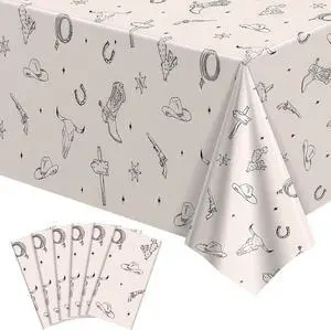 NatNarr 6 Pack Western Cowboy Party Decorations Tablecloth, 54 X 108Inch Rodeo Table Covers Disposable Cowboy Table Cloth Waterproof Tables Cover for Western Rodeo Birthday Party Decor NatNarr 6 Pack Western Cowboy Party Decorations Tablecloth, 54 X 108Inch Rodeo Table Covers Disposable Cowboy Table Cloth Waterproof Tables Cover for Western Rodeo Birthday Party Decor