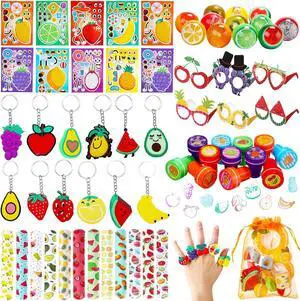Blosssound 96 Pcs Fruit Party Favors Summer Theme Birthday Gifts Set Make a Fruit Sticker Stress Ball Slap Bracelet Glass Ring Keychain Stamper Gift Bag Piñata Fillers Classroom Prizes Blosssound 96 Pcs Fruit Party Favors Summer Theme Birthday Gifts Set Make a Fruit Sticker Stress Ball Slap Bracelet Glass Ring Keychain Stamper Gift Bag Piñata Fillers Classroom Prizes
