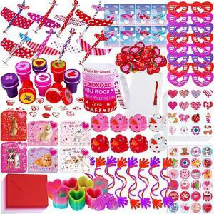 Winlyn 152 Pcs Valentine's Day Stationery Toy Assortment Set for Kids Students Party Favors Treats School Classroom Gift Exchange Goodie Bag Stuffers Prizes Rewards Bulk Winlyn 152 Pcs Valentine's Day Stationery Toy Assortment Set for Kids Students Party Favors Treats School Classroom Gift Exchange Goodie Bag Stuffers Prizes Rewards Bulk