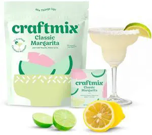 Craftmix Classic Margarita Cocktail & Mocktail Drink Mixer, Skinny Mixes - Water Flavoring Packets - Made With Real Fruit - Vegan, Low-Carb, Low-Sugar, Non-GMO, Dairy Free, Gluten Free, 12 Pack Craftmix Classic Margarita Cocktail & Mocktail Drink Mixer, Skinny Mixes - Water Flavoring Packets - Made With Real Fruit - Vegan, Low-Carb, Low-Sugar, Non-GMO, Dairy Free, Gluten Free, 12 Pack