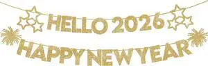 KatchOn, Glitter Gold Happy New Year Banner 2026-10 Feet, No DIY | Hello 2026 Banners for Happy New Year Decorations 2026 | New Years Banner, New Years Eve Party Supplies 2026 | NYE Decorations 2026 KatchOn, Glitter Gold Happy New Year Banner 2026-10 Feet, No DIY | Hello 2026 Banners for Happy New Year Decorations 2026 | New Years Banner, New Years Eve Party Supplies 2026 | NYE Decorations 2026