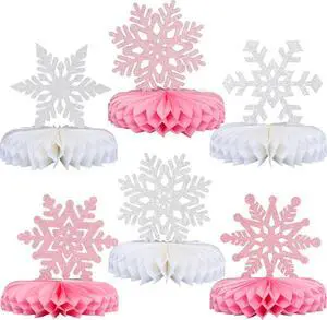Gyufise 6 Pack Snowflake Honeycomb Table Centerpieces Snowflake Frozen Table Decoration Burst Table Centerpieces Table Decor for Frozen Winter Wonderland Party Decorations Pink Silver Gyufise 6 Pack Snowflake Honeycomb Table Centerpieces Snowflake Frozen Table Decoration Burst Table Centerpieces Table Decor for Frozen Winter Wonderland Party Decorations Pink Silver