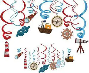 30Ct Nautical Hanging Swirl Decorations, Ahoy Boy Birthday Ceiling Streamers, Baby Shower Theme, Sailor Party Supplies, Cruise Kids Favors, Anchor Sailboat Yacht 1st First Bday Decor 30Ct Nautical Hanging Swirl Decorations, Ahoy Boy Birthday Ceiling Streamers, Baby Shower Theme, Sailor Party Supplies, Cruise Kids Favors, Anchor Sailboat Yacht 1st First Bday Decor