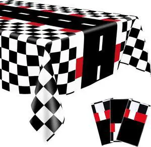 3 Pack Racing Car Tablecloth, Black White Checkered Disposable Plastic Table Covers 54 x 108 Inch, Rectangular Table Cloth for Kids Racing Birthday Party Supplies (Black White) 3 Pack Racing Car Tablecloth, Black White Checkered Disposable Plastic Table Covers 54 x 108 Inch, Rectangular Table Cloth for Kids Racing Birthday Party Supplies (Black White)