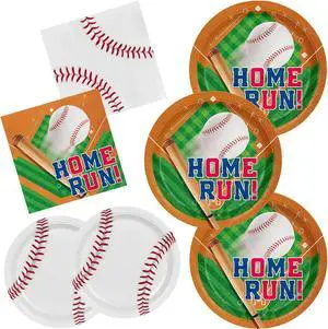 Baseball Party Supplies Kit for 50 - Complete with Dinner & Dessert Plates and Napkins- Baseball Birthday & Gameday Celebrations -Baseball Party Decorations & Baseball Party Supplies Kit for 50 - Complete with Dinner & Dessert Plates and Napkins- Baseball Birthday & Gameday Celebrations -Baseball Party Decorations &