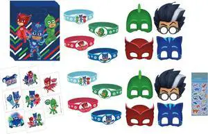 PJ Birthday Party Supplies Favor Bundle Pack includes 8 Loot Bags, 8 Rubber Bracelets, 8 Tattoos, 8 Party Paper Masks PJ Birthday Party Supplies Favor Bundle Pack includes 8 Loot Bags, 8 Rubber Bracelets, 8 Tattoos, 8 Party Paper Masks