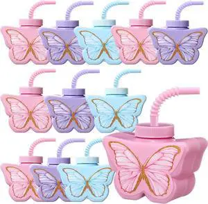 Mifoci 12 Pcs Butterfly Shape Cups Bulk, 10 oz Plastic Butterfly Themed Drinking Cups Pink and Purple Tea Party Supplies Fairy Birthday Party Decoration for Girls Wedding Baby Shower Favor Mifoci 12 Pcs Butterfly Shape Cups Bulk, 10 oz Plastic Butterfly Themed Drinking Cups Pink and Purple Tea Party Supplies Fairy Birthday Party Decoration for Girls Wedding Baby Shower Favor