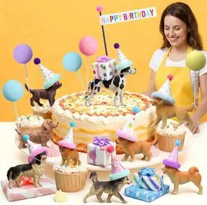 Weysat 37 Pcs Dog Birthday Party Decorations, Puppy Cake Cupcake Toppers with Mini Hats Miniature Flags Gift Boxes Balls Figure Models for Dog Puppy Themed Party Supplies for Adults Weysat 37 Pcs Dog Birthday Party Decorations, Puppy Cake Cupcake Toppers with Mini Hats Miniature Flags Gift Boxes Balls Figure Models for Dog Puppy Themed Party Supplies for Adults