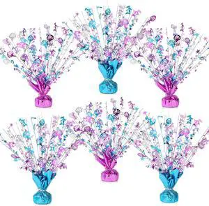 Ceenna 6 Pcs Mermaid Table Decorations Birthday Decoration Shiny Foil Spray Centerpieces Shell Model Branches Leaf Glitter Table Centerpieces for Theme Holiday Party Ceenna 6 Pcs Mermaid Table Decorations Birthday Decoration Shiny Foil Spray Centerpieces Shell Model Branches Leaf Glitter Table Centerpieces for Theme Holiday Party