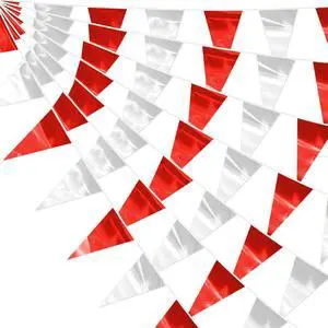 65FT Red Silver Glitter Triangle Pennant Banner Flag Metallic Bunting Fabric Garland for Christmas Graduation Wedding Engagement Anniversary Bachelorette Bridal Shower Valentine's Party Supplies 65FT Red Silver Glitter Triangle Pennant Banner Flag Metallic Bunting Fabric Garland for Christmas Graduation Wedding Engagement Anniversary Bachelorette Bridal Shower Valentine's Party Supplies