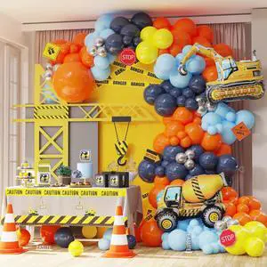 Construction Birthday Party Supplies 145PCS Construction Balloons Arch Kit Yellow Blue Construction Themed Party Decorations for Boys 3rd Large Self Standing 4D Excavator Mixer Truck Foil Balloons Construction Birthday Party Supplies 145PCS Construction Balloons Arch Kit Yellow Blue Construction Themed Party Decorations for Boys 3rd Large Self Standing 4D Excavator Mixer Truck Foil Balloons